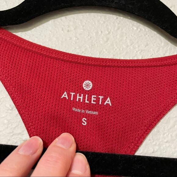 Athleta Red Classic Sports Bra Womens S Athletic Comfortable Workout Gym Top - Picture 7 of 7